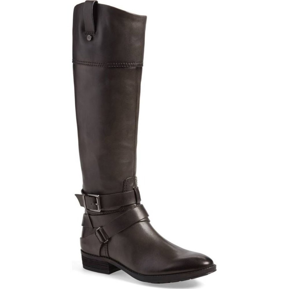 🆕 VINCE CAMUTO Pazell Tall Knee High Buckle Riding Boot Black 5
